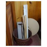 Decorator Wood Table 20"rd.x25.5"H,Decorative