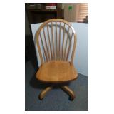 Windsor Office Chair w/Swivel Seat on Wheels 38"