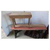 Wooden Bench 43"x16",Foot Stool