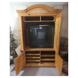 Wooden 4 Door Hutch 50.5x27x78"