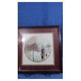P.Buckley Moss Framed Print w/Metal Stand