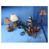 Several Table Lamps,Electric Candles,all