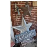 Patriotic Sign, Star 36"&more
