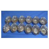 12 Vintage Silver Plated Nut Dish Bowls