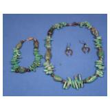 Sterling Turquoise&Sterling Necklace,Bracelet,