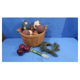Longaberger Basket w/various handpainted