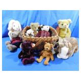 Basket of Ty Bears&Stuffed Animals