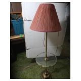 Brass&Glass Table Based Floor Lamp 57"H
