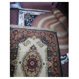 Braided Rug 94x60,Fringed Rug 63x44.5(Blue/Black