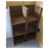 2 Open Top Wooden shelf Units 12.75x11.25x37.5"