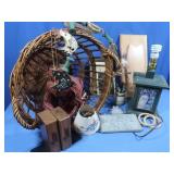 Wooden Christmas Lamp Base,Cloth Covered