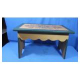 Decorative, handpainted stool 23x12.25x15"