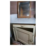 Vintage Hooiser Type Cabinet w/metal Top