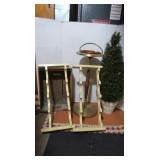 Vintage Ashtray Stand, 26.5",Wooden Wine Rack