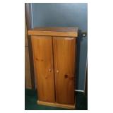 Wooden 2 Door Storage Cabinet 21x9.25x40.25"-has