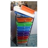 Multi-Drawing Wheeled Storage Cart