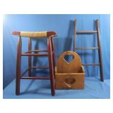Wooden Stool,Small Wooden Ladder,Wooden Wall