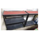 2 Metal Shelf Units 35x16x36"-one unit missing