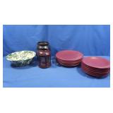 Pfaltzgraff "Terrace Raspberry" 11 Plate Set,