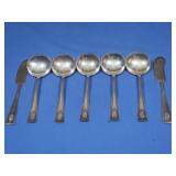 Sterling Spoons&Spreading Knives  123 gr tw