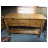 Large Rustic Side Buffet w/pull out board,