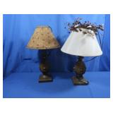 2 Metal Pine Cone Decorated Base Table Lamps,both