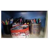 Contents of Shelf-Artists Pens,Colored