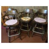 4 Wooden Bar Chairs