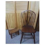 Windsor Chair&Small Stool 12x9.5x9.5"