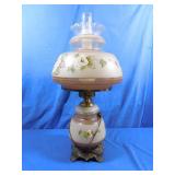 Handpainted Hurricane Lamp 28"Tall