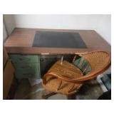 Metal/Pressed Board Desk 29x60x30"&Wooden,Wheeled