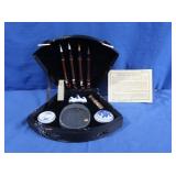 Chinese Calligraphy Set in Fabric Covered Box