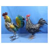 2 Metal roosters