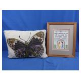 Framed Embroidery Picture&Crocheted Covered
