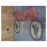 3 Braided Rugs, 34x22"&Afghan 68x69"