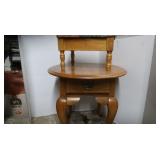 End Table w/Drawer 24x23x26", Stool w/compartment