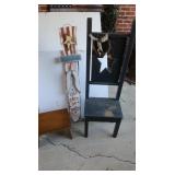 Decorative Chair,47" God Bless America Sign,Foot