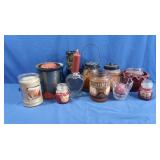Variety of Candles,punched Tin Light&more