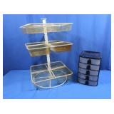 Multi-tray Storage Caddy, 22"&Small 5 Drawer