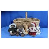 Wicker Basket w/4 Boyd