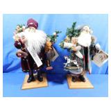 2 Lynn Haney Santa Statues