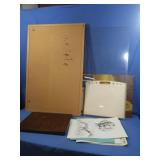 Wooden Bulletin Board 35.5x23",Plexiglas Piece