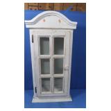 Wooden cupboard w/glass paneled door&Glass