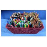 Basket of Colored Pencils&Markers