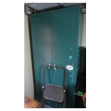 2 Door Metal Cupboard 36x18.5x76"&Metal Step