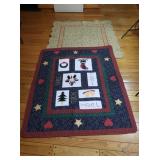 2 Machine Stitched Quilts,53x53"&50x59"