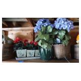 Silk Flowers in Pots