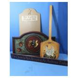 Wooden Wall Hangings(4) Longest one is 37"