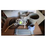 Double Galvanized Bucket,Tennis Racket&more
