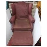 Lancer Fabric Wingback Chair&Ottoman